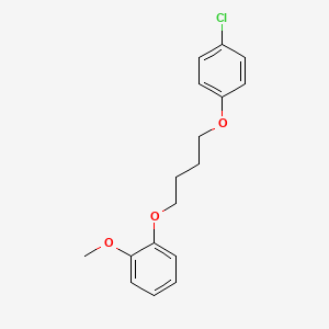 molecular formula C17H19ClO3 B5168093 1-[4-(4-chlorophenoxy)butoxy]-2-methoxybenzene 