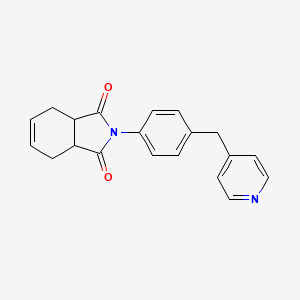 molecular formula C20H18N2O2 B5168100 2-[4-(4-pyridinylmethyl)phenyl]-3a,4,7,7a-tetrahydro-1H-isoindole-1,3(2H)-dione 
