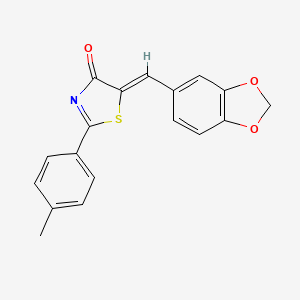 molecular formula C18H13NO3S B5168136 5-(1,3-benzodioxol-5-ylmethylene)-2-(4-methylphenyl)-1,3-thiazol-4(5H)-one 