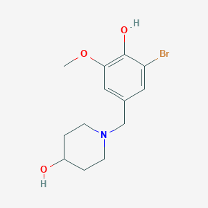 molecular formula C13H18BrNO3 B5168150 1-(3-bromo-4-hydroxy-5-methoxybenzyl)-4-piperidinol 