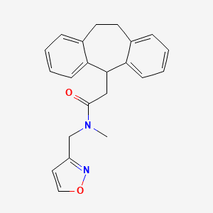 molecular formula C22H22N2O2 B5168163 2-(10,11-dihydro-5H-dibenzo[a,d][7]annulen-5-yl)-N-(3-isoxazolylmethyl)-N-methylacetamide 