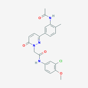 molecular formula C22H21ClN4O4 B5168173 2-[3-[3-(acetylamino)-4-methylphenyl]-6-oxo-1(6H)-pyridazinyl]-N-(3-chloro-4-methoxyphenyl)acetamide 