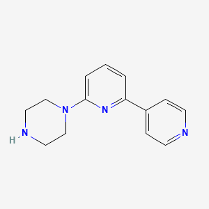 molecular formula C14H16N4 B5168196 6-(1-piperazinyl)-2,4'-bipyridine bis(trifluoroacetate) 