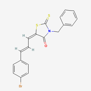 molecular formula C19H14BrNOS2 B5168218 3-benzyl-5-[3-(4-bromophenyl)-2-propen-1-ylidene]-2-thioxo-1,3-thiazolidin-4-one 