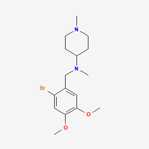 molecular formula C16H25BrN2O2 B5168225 N-(2-bromo-4,5-dimethoxybenzyl)-N,1-dimethyl-4-piperidinamine 