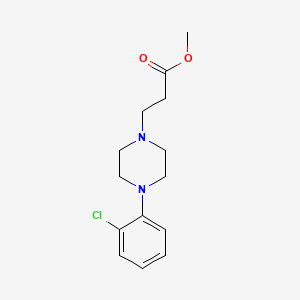 molecular formula C14H19ClN2O2 B5168252 methyl 3-[4-(2-chlorophenyl)-1-piperazinyl]propanoate 