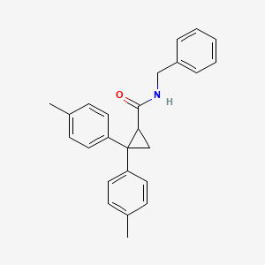 N-benzyl-2,2-bis(4-methylphenyl)cyclopropane-1-carboxamide