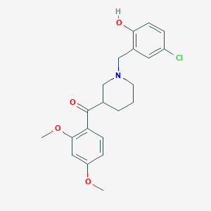 molecular formula C21H24ClNO4 B5168266 [1-(5-chloro-2-hydroxybenzyl)-3-piperidinyl](2,4-dimethoxyphenyl)methanone 