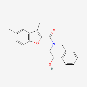 N-benzyl-N-(2-hydroxyethyl)-3,5-dimethyl-1-benzofuran-2-carboxamide