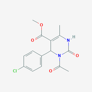 methyl 3-acetyl-4-(4-chlorophenyl)-6-methyl-2-oxo-1,2,3,4-tetrahydro-5-pyrimidinecarboxylate