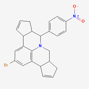 molecular formula C24H21BrN2O2 B5168330 2-bromo-7-(4-nitrophenyl)-3b,6,6a,7,9,9a,10,12a-octahydrocyclopenta[c]cyclopenta[4,5]pyrido[3,2,1-ij]quinoline 