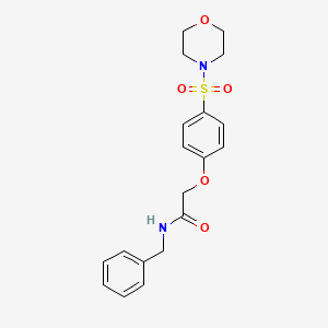 molecular formula C19H22N2O5S B5168332 N-benzyl-2-[4-(4-morpholinylsulfonyl)phenoxy]acetamide 