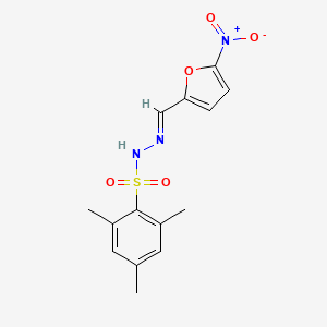 2,4,6-trimethyl-N'-[(5-nitro-2-furyl)methylene]benzenesulfonohydrazide