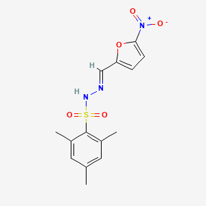 molecular formula C14H15N3O5S B5168334 2,4,6-trimethyl-N'-[(5-nitro-2-furyl)methylene]benzenesulfonohydrazide 