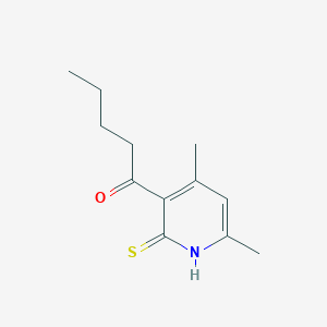 molecular formula C12H17NOS B5168374 1-(4,6-dimethyl-2-thioxo-1,2-dihydro-3-pyridinyl)-1-pentanone 