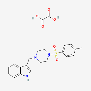 molecular formula C22H25N3O6S B5168411 3-({4-[(4-methylphenyl)sulfonyl]-1-piperazinyl}methyl)-1H-indole oxalate 