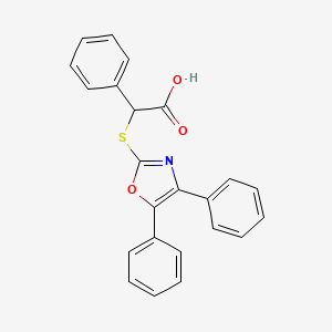 molecular formula C23H17NO3S B5168425 [(4,5-diphenyl-1,3-oxazol-2-yl)thio](phenyl)acetic acid 