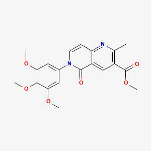 molecular formula C20H20N2O6 B5168437 methyl 2-methyl-5-oxo-6-(3,4,5-trimethoxyphenyl)-5,6-dihydro-1,6-naphthyridine-3-carboxylate 