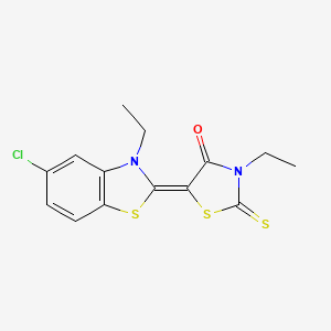 5-(5-chloro-3-ethyl-1,3-benzothiazol-2(3H)-ylidene)-3-ethyl-2-thioxo-1,3-thiazolidin-4-one