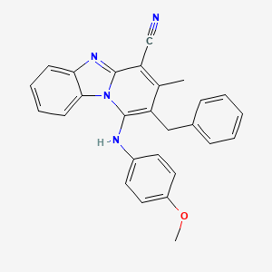 2-benzyl-1-[(4-methoxyphenyl)amino]-3-methylpyrido[1,2-a]benzimidazole-4-carbonitrile