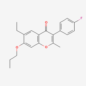 6-ethyl-3-(4-fluorophenyl)-2-methyl-7-propoxy-4H-chromen-4-one