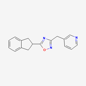molecular formula C17H15N3O B5168473 3-{[5-(2,3-dihydro-1H-inden-2-yl)-1,2,4-oxadiazol-3-yl]methyl}pyridine trifluoroacetate 