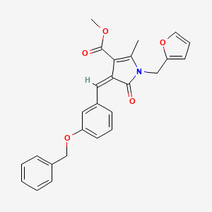 methyl 4-[3-(benzyloxy)benzylidene]-1-(2-furylmethyl)-2-methyl-5-oxo-4,5-dihydro-1H-pyrrole-3-carboxylate