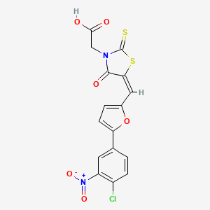 molecular formula C16H9ClN2O6S2 B5168499 (5-{[5-(4-chloro-3-nitrophenyl)-2-furyl]methylene}-4-oxo-2-thioxo-1,3-thiazolidin-3-yl)acetic acid 