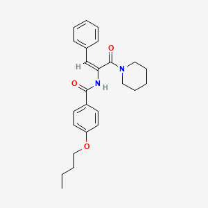 4-butoxy-N-[2-phenyl-1-(1-piperidinylcarbonyl)vinyl]benzamide