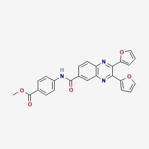 methyl 4-{[(2,3-di-2-furyl-6-quinoxalinyl)carbonyl]amino}benzoate