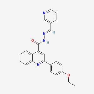 molecular formula C24H20N4O2 B5168545 2-(4-ethoxyphenyl)-N'-(3-pyridinylmethylene)-4-quinolinecarbohydrazide 