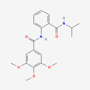 molecular formula C20H24N2O5 B5168558 N-{2-[(isopropylamino)carbonyl]phenyl}-3,4,5-trimethoxybenzamide 