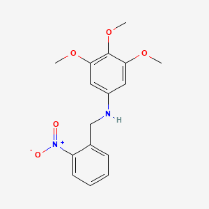 molecular formula C16H18N2O5 B5168566 (2-nitrobenzyl)(3,4,5-trimethoxyphenyl)amine 