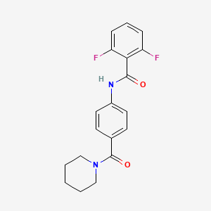 2,6-difluoro-N-[4-(1-piperidinylcarbonyl)phenyl]benzamide