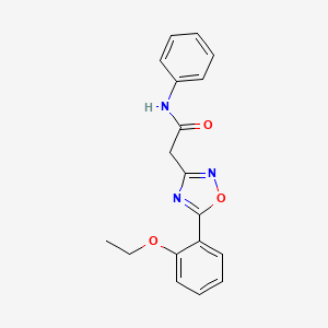 molecular formula C18H17N3O3 B5168625 2-[5-(2-ethoxyphenyl)-1,2,4-oxadiazol-3-yl]-N-phenylacetamide 