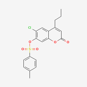 molecular formula C19H17ClO5S B5168630 6-chloro-2-oxo-4-propyl-2H-chromen-7-yl 4-methylbenzenesulfonate 