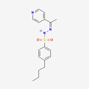 molecular formula C17H21N3O2S B5168636 4-butyl-N'-[1-(4-pyridinyl)ethylidene]benzenesulfonohydrazide 