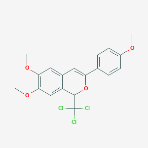 molecular formula C19H17Cl3O4 B5168638 6,7-dimethoxy-3-(4-methoxyphenyl)-1-(trichloromethyl)-1H-isochromene 