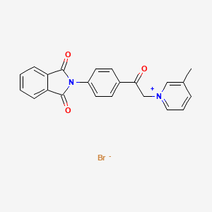 2-[4-[2-(3-Methylpyridin-1-ium-1-yl)acetyl]phenyl]isoindole-1,3-dione;bromide