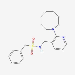 molecular formula C20H27N3O2S B5168666 N-{[2-(1-azocanyl)-3-pyridinyl]methyl}-1-phenylmethanesulfonamide 