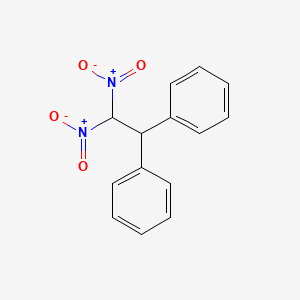 molecular formula C14H12N2O4 B5168687 1,1'-(2,2-dinitro-1,1-ethanediyl)dibenzene 