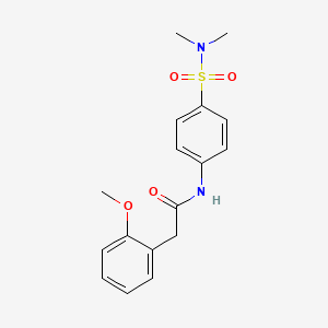 molecular formula C17H20N2O4S B5168695 N-{4-[(dimethylamino)sulfonyl]phenyl}-2-(2-methoxyphenyl)acetamide 