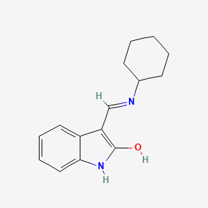 molecular formula C15H18N2O B5168724 3-[(cyclohexylamino)methylene]-1,3-dihydro-2H-indol-2-one 