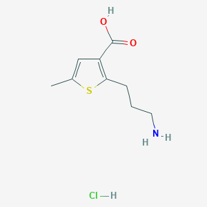 molecular formula C9H14ClNO2S B5168745 2-(3-aminopropyl)-5-methyl-3-thiophenecarboxylic acid hydrochloride 