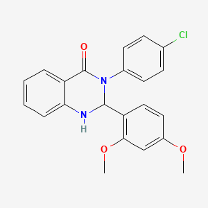 3-(4-chlorophenyl)-2-(2,4-dimethoxyphenyl)-2,3-dihydro-4(1H)-quinazolinone