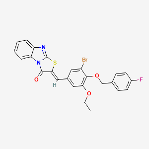 2-{3-bromo-5-ethoxy-4-[(4-fluorobenzyl)oxy]benzylidene}[1,3]thiazolo[3,2-a]benzimidazol-3(2H)-one