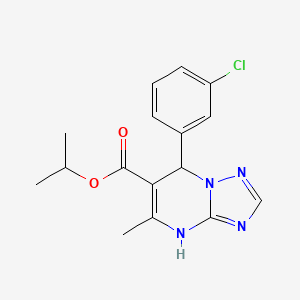 molecular formula C16H17ClN4O2 B5168830 isopropyl 7-(3-chlorophenyl)-5-methyl-4,7-dihydro[1,2,4]triazolo[1,5-a]pyrimidine-6-carboxylate 