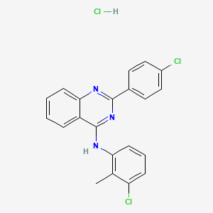 N-(3-chloro-2-methylphenyl)-2-(4-chlorophenyl)-4-quinazolinamine hydrochloride