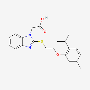 (2-{[2-(2-isopropyl-5-methylphenoxy)ethyl]thio}-1H-benzimidazol-1-yl)acetic acid