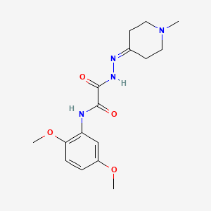 molecular formula C16H22N4O4 B5168884 N-(2,5-dimethoxyphenyl)-2-[2-(1-methyl-4-piperidinylidene)hydrazino]-2-oxoacetamide 
